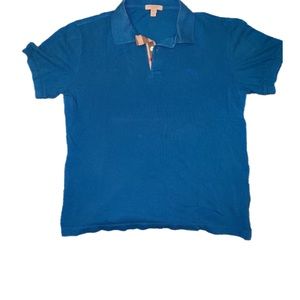 Blue Burberry Polo Shirt